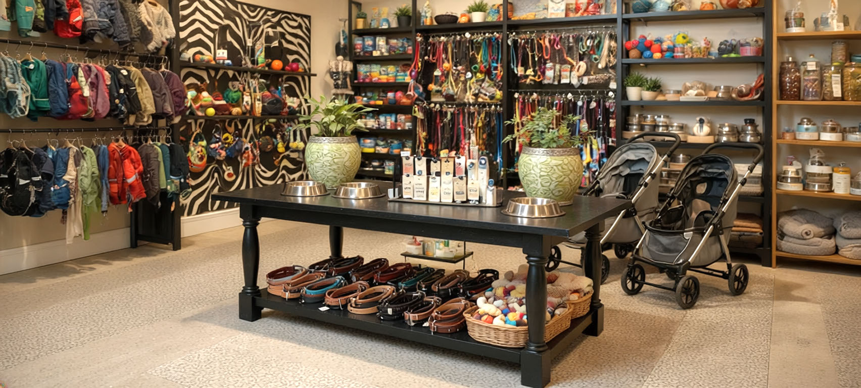 Interior of the Snazzydot boutique