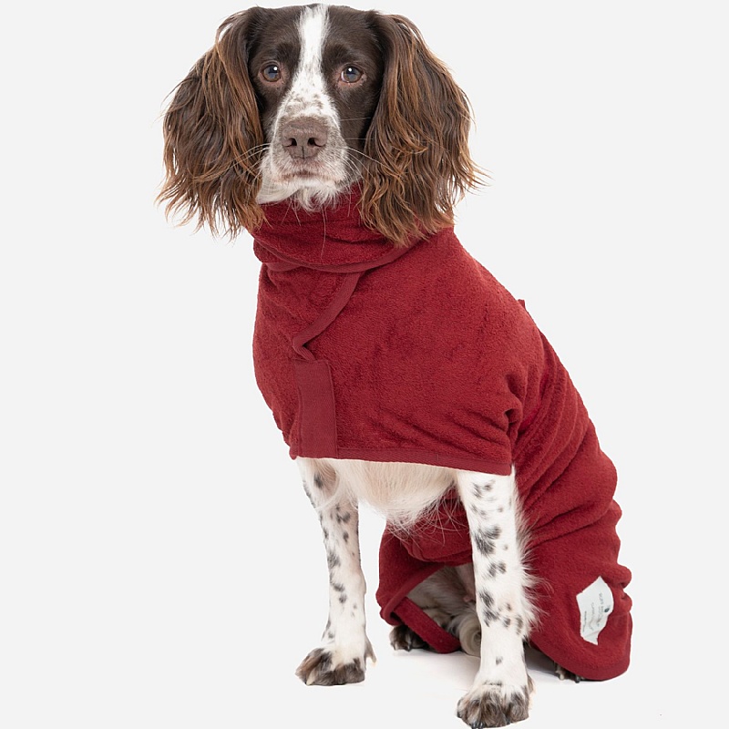 Ruff and Tumble Classic Dog Drying Coats Rosehip