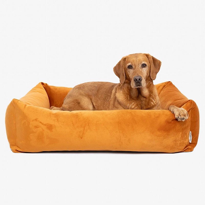 Ruff and Tumble Velvet Burnham Bolster Dog Bed