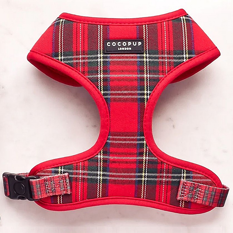 Cocopup Red Tartan Dog Harness