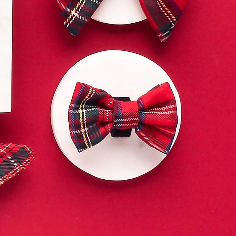 Cocopup Red Tartan Dog Bow Tie