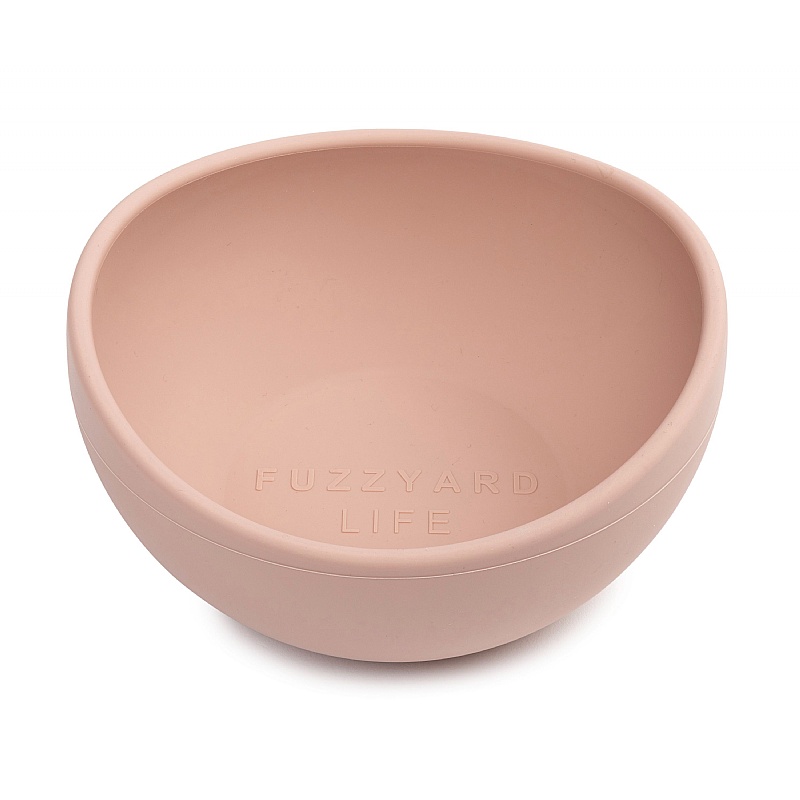 FuzzYard Life Non-Slip Silicone Dog Bowls Soft Blush