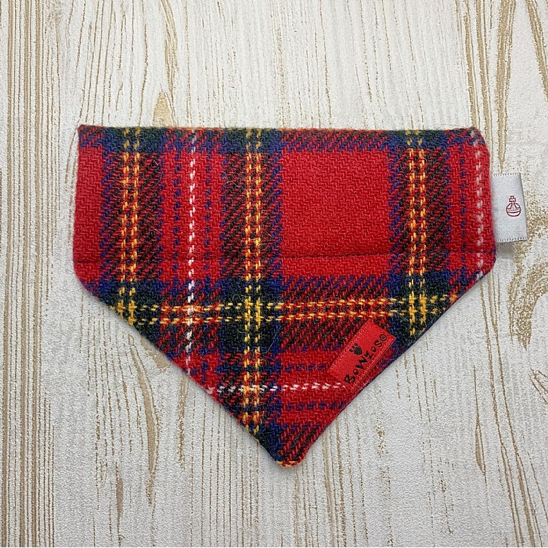 Tartan Harris Tweed Dog Bandana