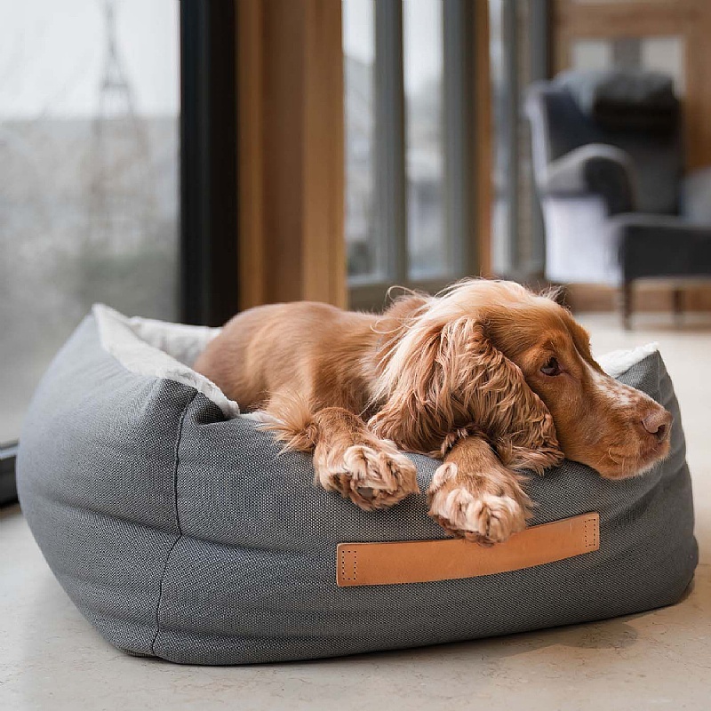Essentials Twill Box Dog Beds