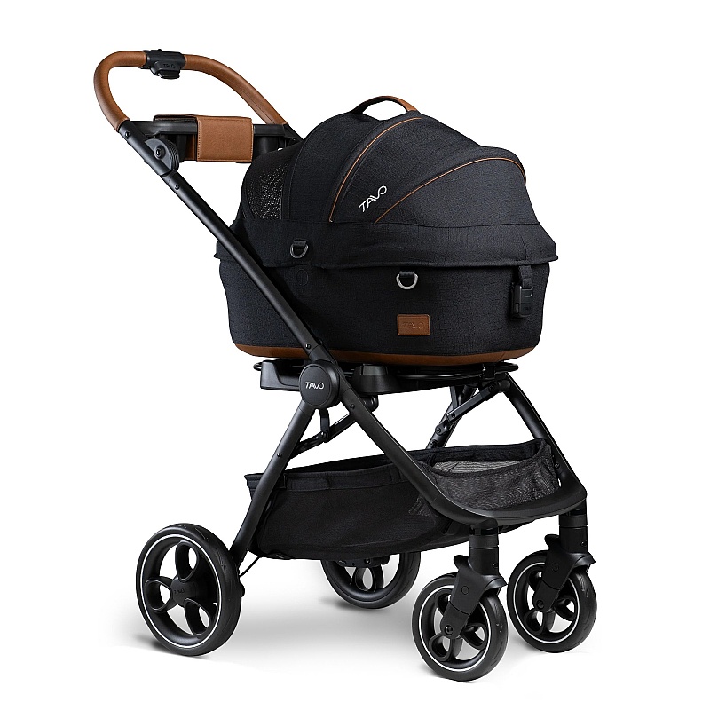 Maeve Small Breed Dog Pram in Onyx
