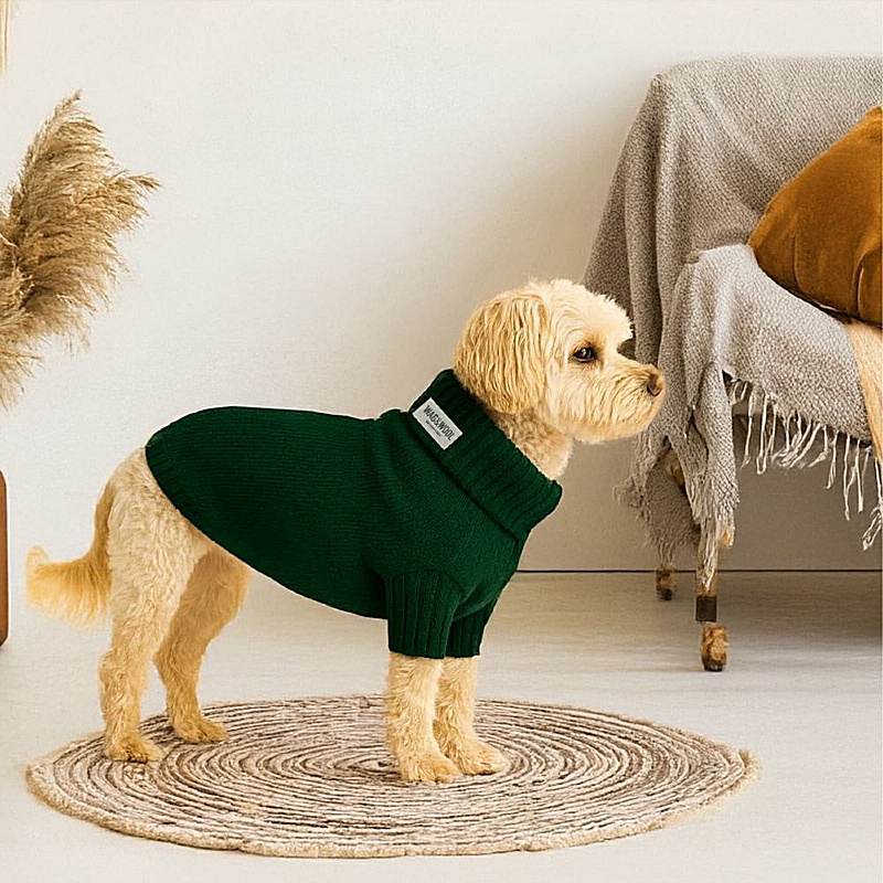 Wag & Wool Forest Green British Wool Dog jumper