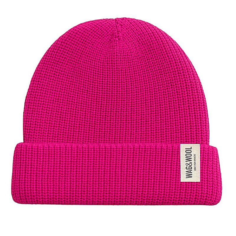 Wag & Wool Fandago Pink British Wool Beanie Hat