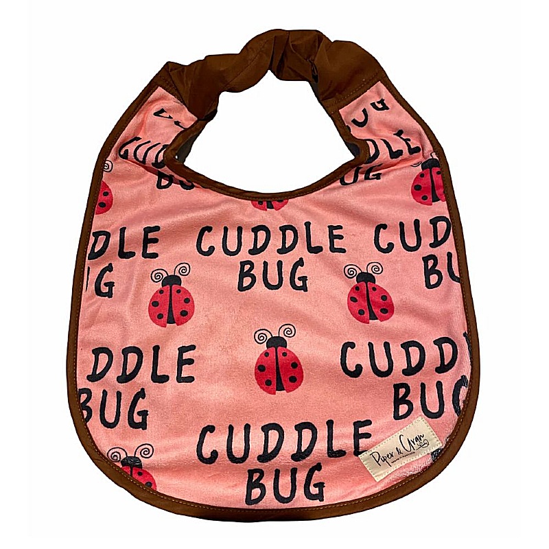 Piper & Gran Cuddlebug Pink Dog Drool Bib