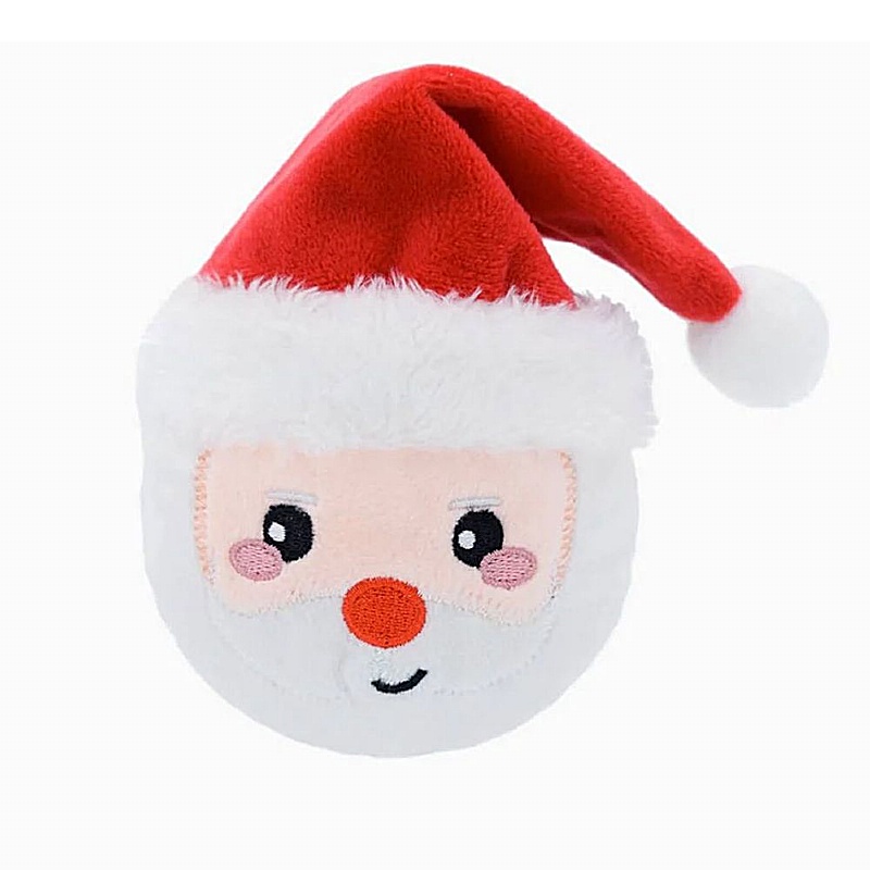 Happy Woofmas Santa Squeaky Ball Dog Toy