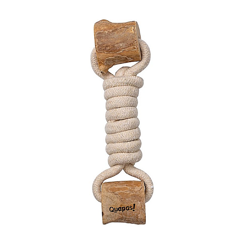 Quapas Coffee Wood Twist Tug Rope and Chew Dog Toy