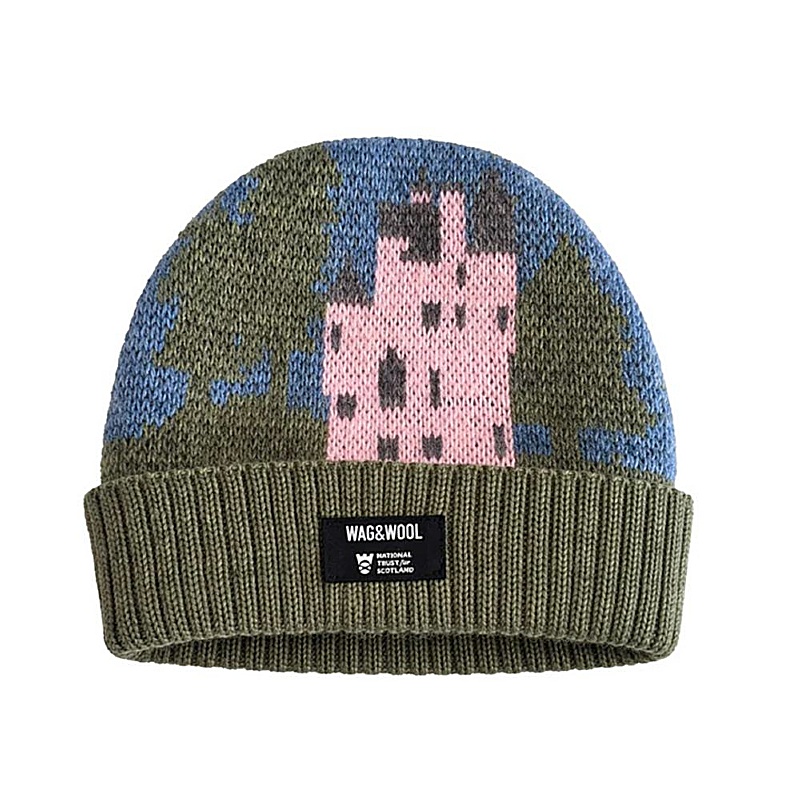Craigievar Pink Castle British Wool Beanie Hat