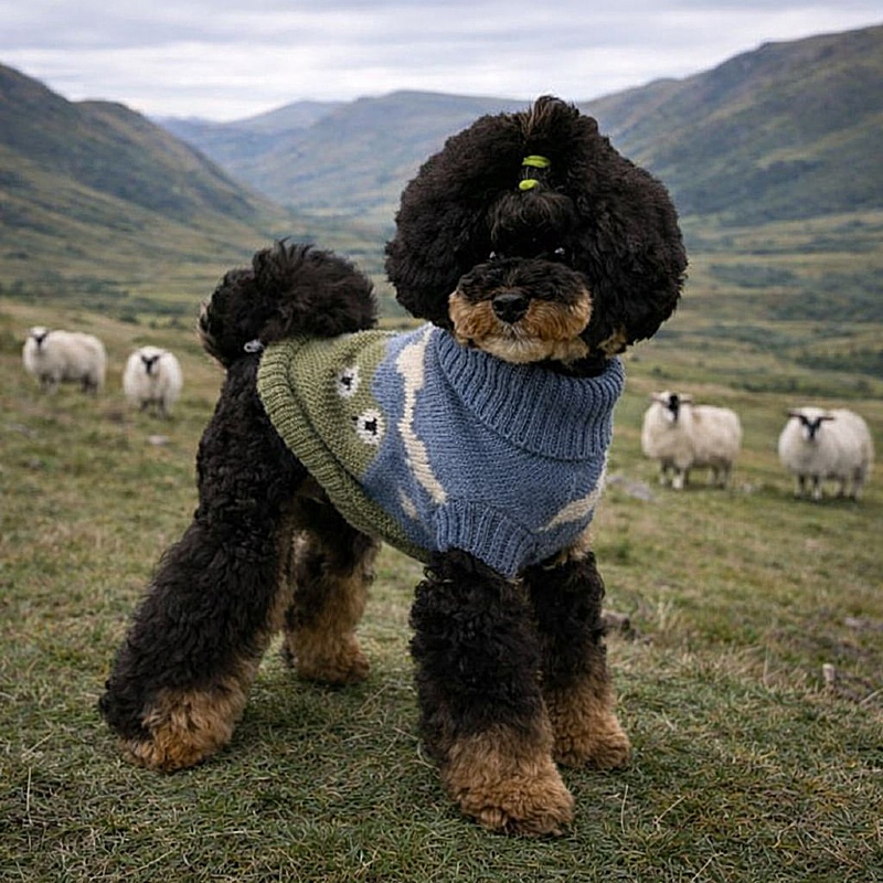 Blackface Sheep British Wool Dog Jumper