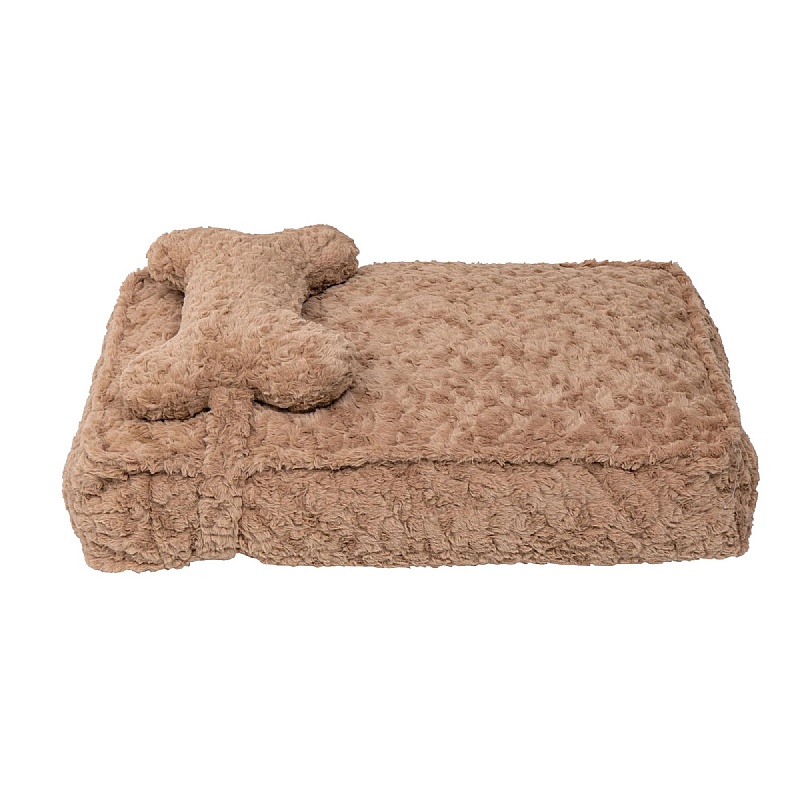 Quapas Cosy Dog Bed With Bone Pillow