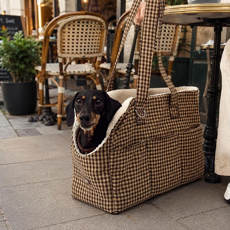 Cotswold Check Small Breed Dog Carrier