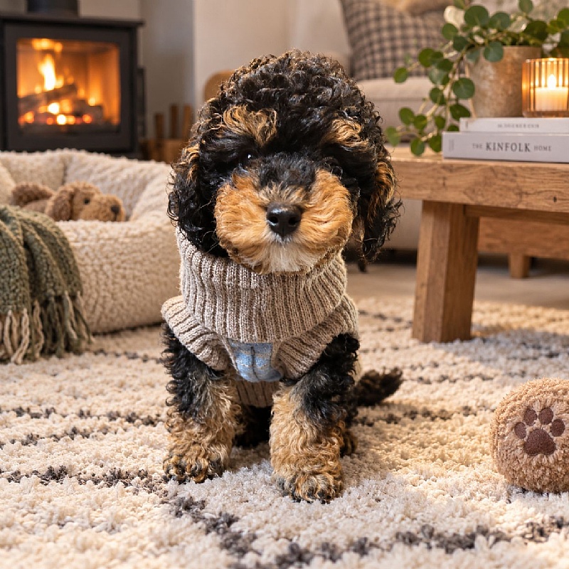 Wag & Wool Light Blue Lambswool Dog Jumper