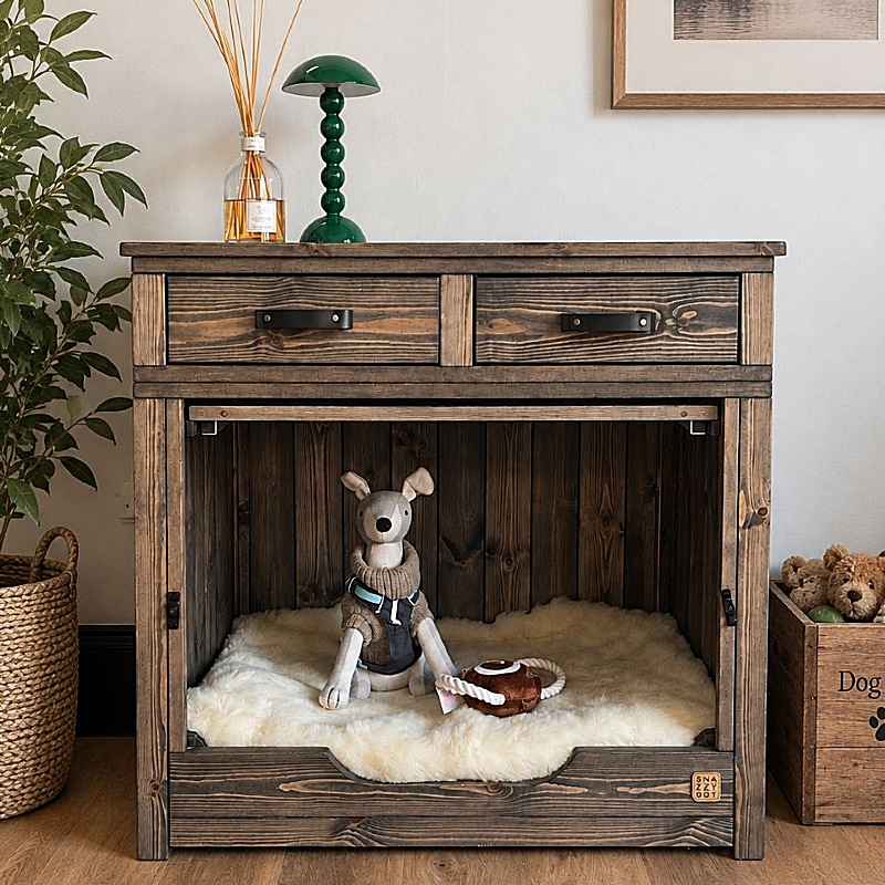 The Nook Atelier Up & Over Solid Wood Dog Crate