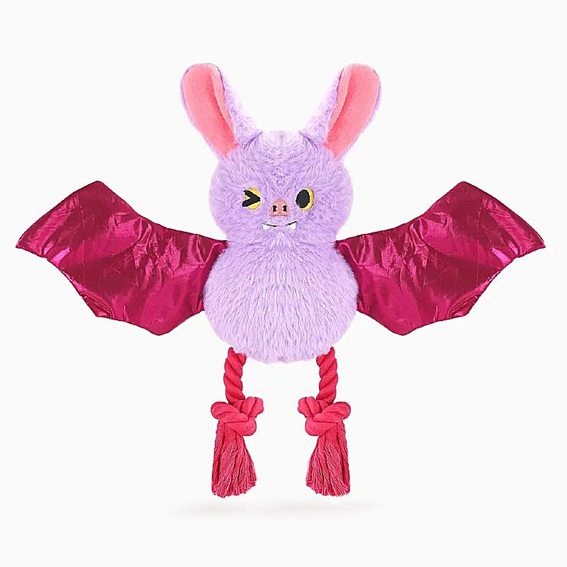 Howloween Night Bat Squeaky Plush Dog Toy