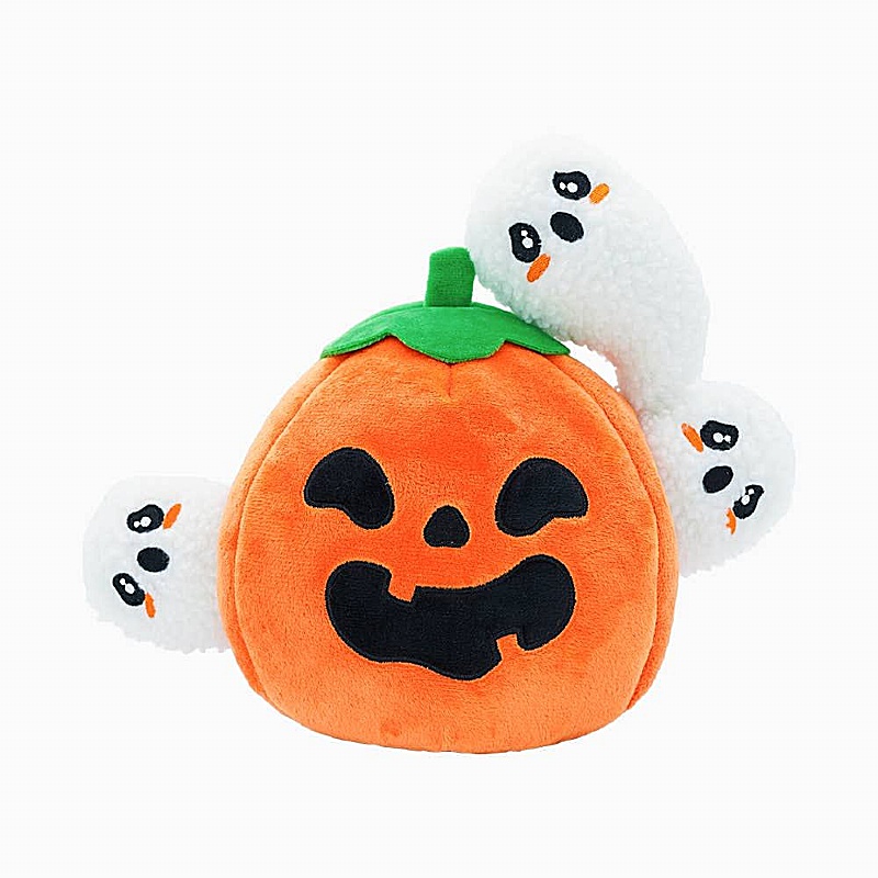 Howloween Night Ghost Pumpkin Squeaky Dog Toy