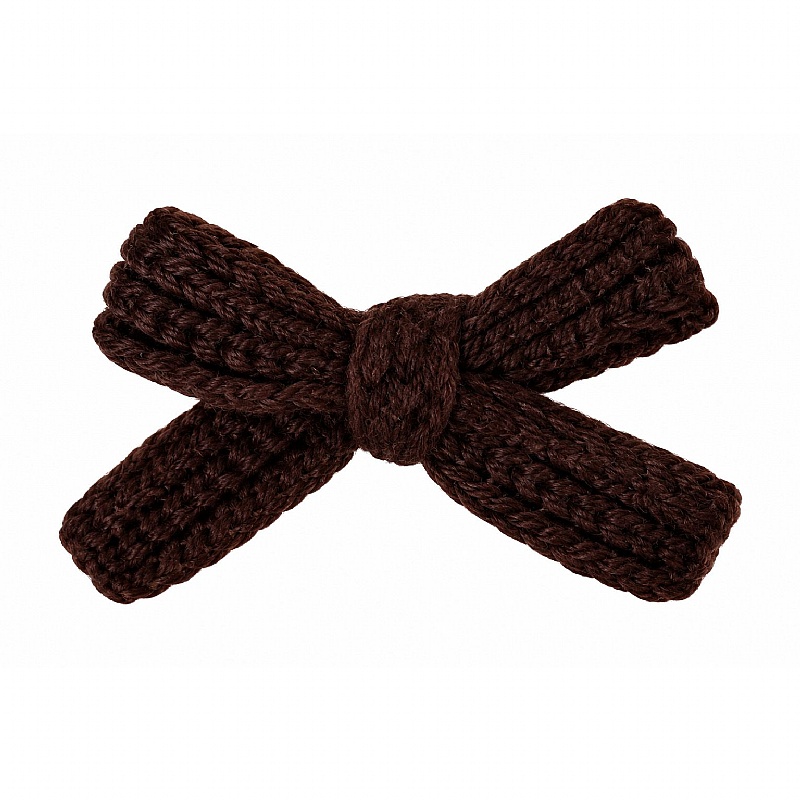 Mocha Gigi Bow Dog Hair Clip