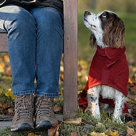Ruff and Tumble Classic Dog Drying Coats Rosehip