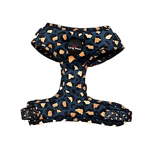 Funk the Dog Harness Green and Gold Leopard Print