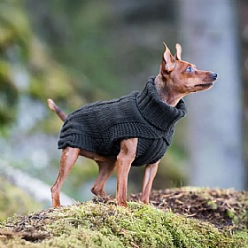 Rukka Cable Knit Dog Jumper Anthracite