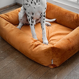 Ruff and Tumble Velvet Burnham Bolster Dog Bed
