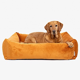 Ruff and Tumble Velvet Burnham Bolster Dog Bed