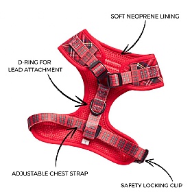 Cocopup Red Tartan Dog Harness