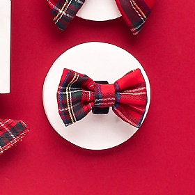 Cocopup Red Tartan Dog Bow Tie