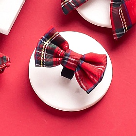 Cocopup Red Tartan Dog Bow Tie