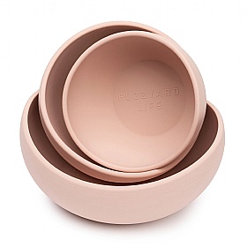 FuzzYard Life Non-Slip Silicone Dog Bowls Soft Blush