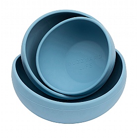 FuzzYard Life Non-Slip Silicone Dog Bowls French Blue