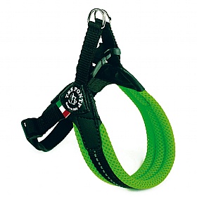 Treponti Easy Fit Mesh Dog Harness with Adjustable Girth in Neon Green