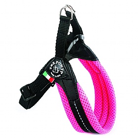 Treponti Easy Fit Mesh Dog Harness with Adjustable Girth in Neon Pink