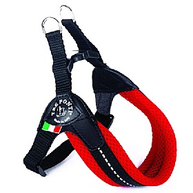 Treponti Easy Fit Mesh Dog Harness with Adjustable Girth in Red