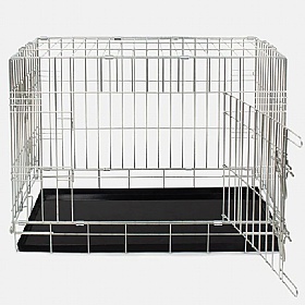 Deluxe Dog Crate in Silver