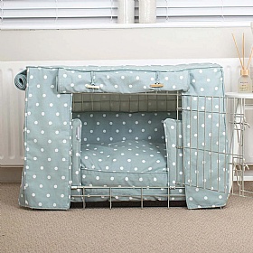 Spotted Dog Crate Set Duck Egg Spot