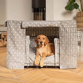 Spotted Dog Crate Set Grey Spot