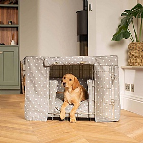 Spotted Dog Crate Set Grey Spot