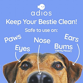 Adios Aloe Vera and Chamomile Compostable Dog Wipes