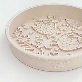 Pupberry Fields Slow Feeder Dog Bowl and Lick Mat
