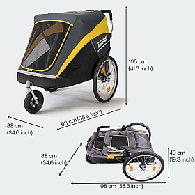Hercules 2.0 XL Dog Pram with Free Raincover