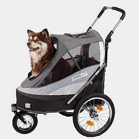 Sporty Deluxe Dog Trailer and Dog Pram with Free Raincover