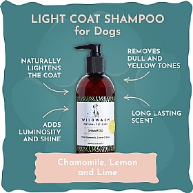 Wild Wash Dog Shampoo for Light Coloured Coats - 300ml