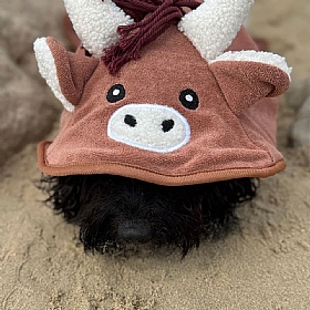Harold the Highland Cow Dog Drying Robe