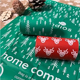 Adios Christmas Dog Poo Bags - 30 Bags