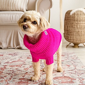 Wag & Wool Fandango Pink British Wool Dog Jumper