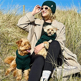 Wag & Wool Forest Green British Wool Dog jumper