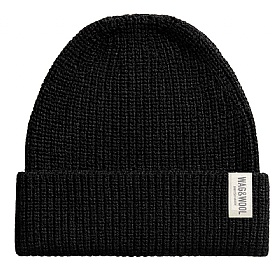 Wag & Wool Black British Wool Beanie Hat